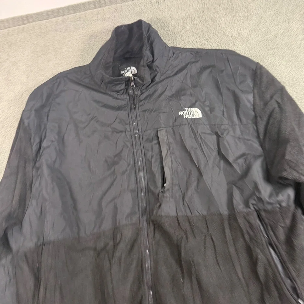 The North Face Summit Series Mens XXL Black Fleece Nylon Full Zip Jacket Hybrid